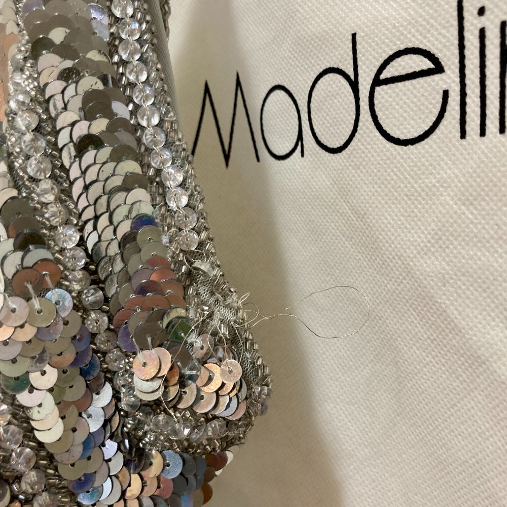 Sherri Hill Sequin Silver Dress - Picture 7 of 8
